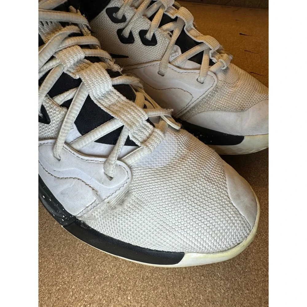 Nike PG‎ 3 Paul George White Black Speckled Basketball Shoes AO2607-101 Mens 6.5
